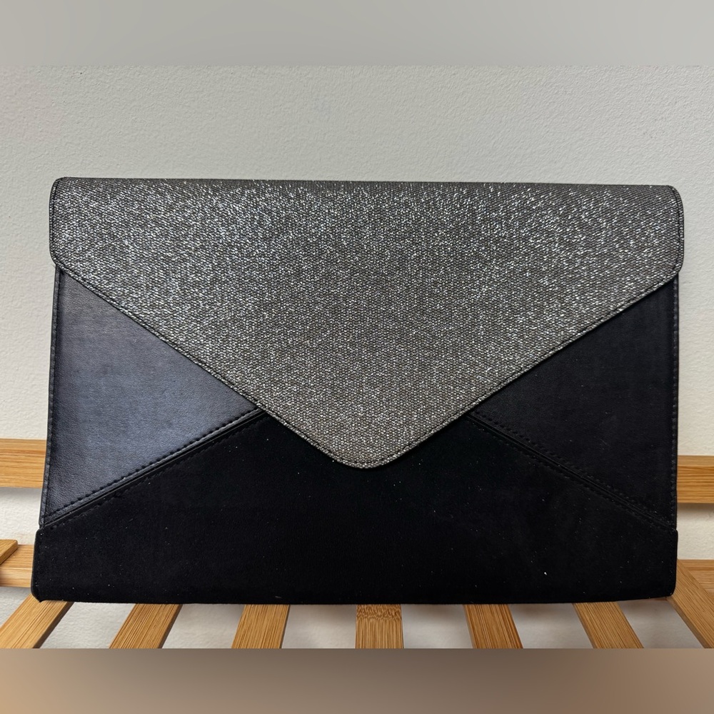 DSW Elegant Black and Silver Clutch